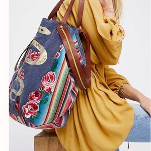 Free People Pandora Embroidered Tote